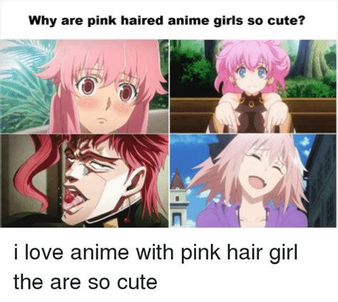 Why Are Pink Haired Anime Girls So Cute Anime Meme On Meme
