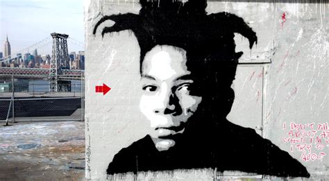 Jef Aerosol In Nyc New Basquiat Stencil The First Icon Of His Visit