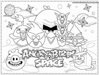 Angry Birds Coloring Pages Space Printable Wars
