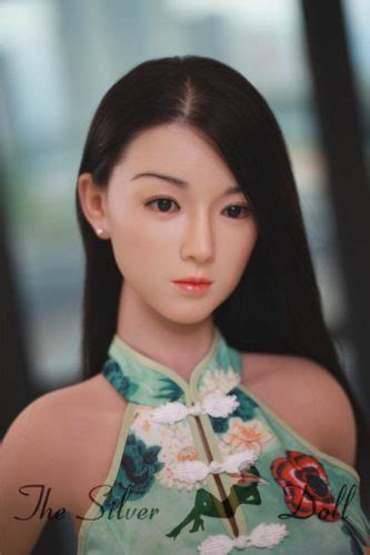 jy doll 157cm g cup xiaorou silicone no oral implanted hair in green qipao the silver doll