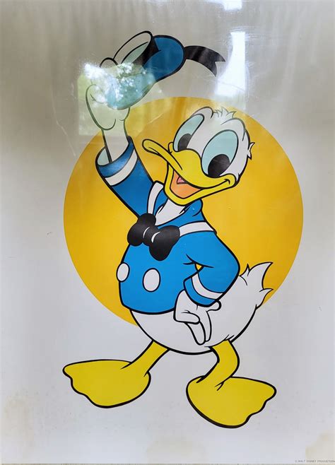 Vintage 1985 Donald Duck Poster By Walt Disney Productions Etsy