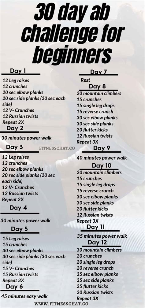 30 Day Ab Challenge For Beginners That Works