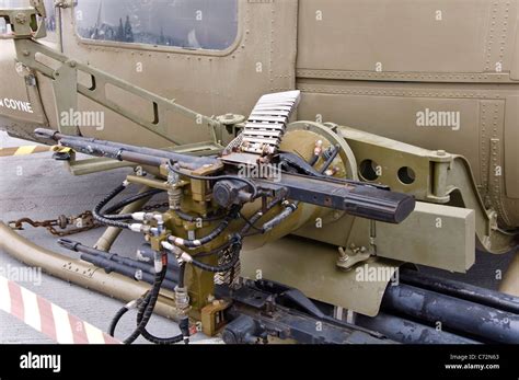Machine Gun Mounted On A Us Navy Helicopter Stock Photo Alamy