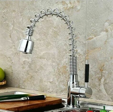 360°mixer Kitchen Tap Swivel Pull Out Spray Taps Sink Mixing Spring