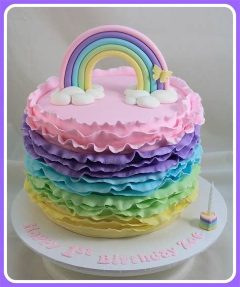 Pastel Rainbow Rainbow Birthday Cake Pastel Rainbow Cake Baby