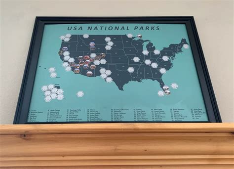 Usa National Parks Scratch Off Map Frameable Poster 18 By 24 Etsy