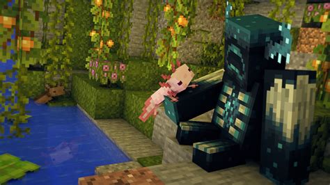 Minecraft Axolotl And Wardens 117 Fun 8k By Flowerscow On Deviantart