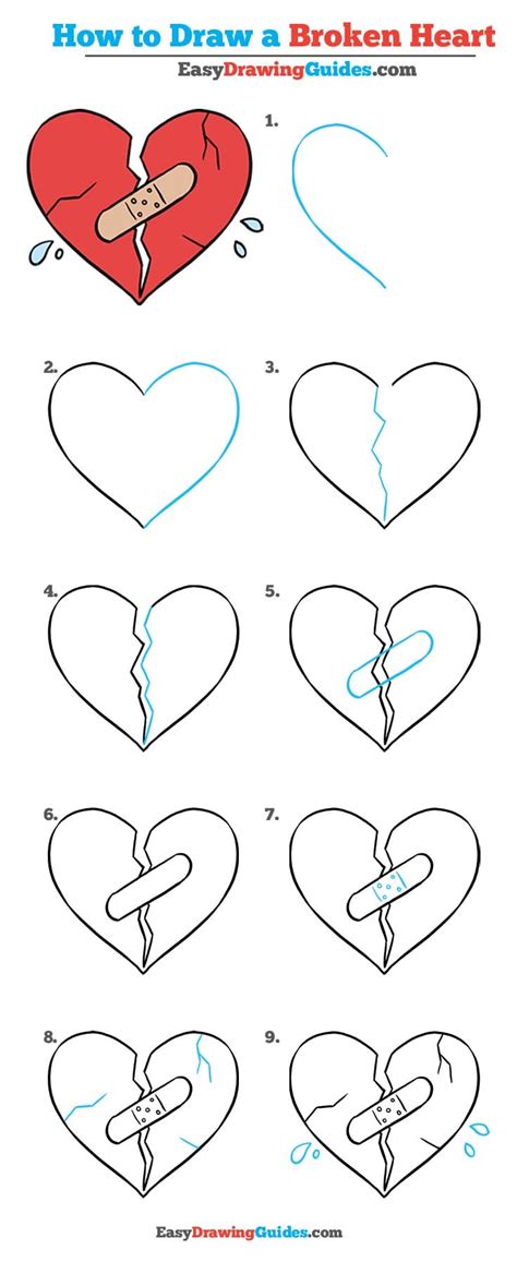 How To Draw A Broken Heart Howtofg