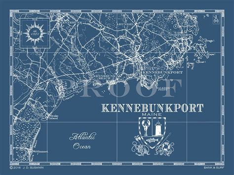 Map Of Kennebunkport Me Custom Maps Bank And Surf Kennebunkport