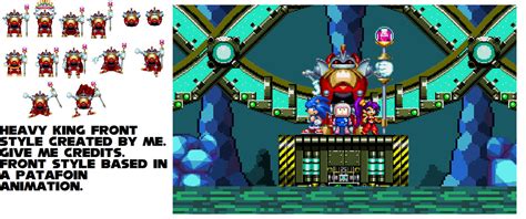 Sonic Mania Custom Sprites Heavy King Front Style By Raulhedgebomber