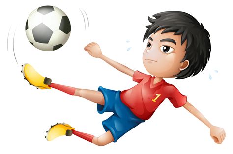 Boy Kicking Ball Vector Art Icons And Graphics For Free Download