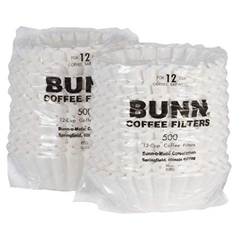 Bunn manufactures coffee makers, coffee grinders, water dispensers, paper filters, and other products for beverage system. BUNN 1M5002 Commercial Coffee Filters, 12-Cup Size (Case ...