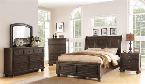 These complete furniture collections include everything you need to outfit the entire bedroom in coordinating style. Soriah Distressed Gray Sleigh Storage Bedroom Set from ...