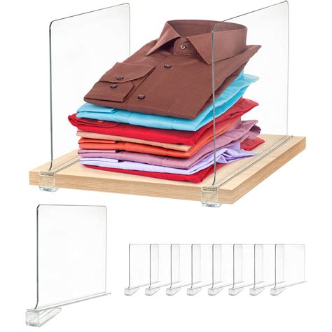 Buy Maxlandsol Clear Shelf Divider 8 Pack Clear Acrylic Shelf