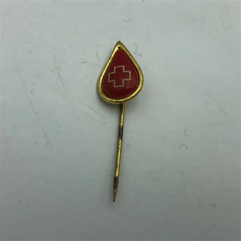 Vintage Red Cross Blood Donor Blood Drop Stick Pin N3 506 Picclick
