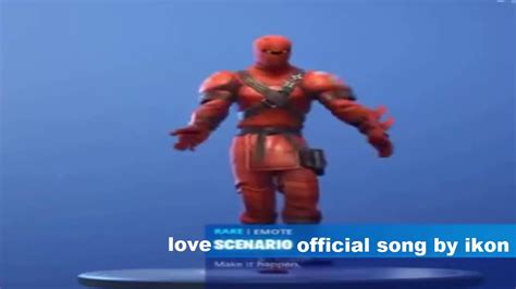 Fortnite Scenario Emote Original Song Love Scenario By Ikon Youtube