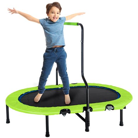 Jumper Trampoline With Hand Rail Foldable Mini Parent Child Trampoline