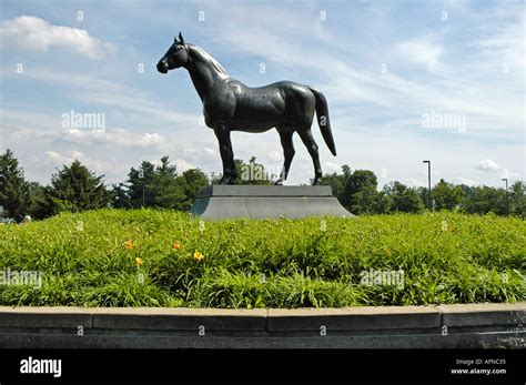 Bronze Statue Of Man O War Is On The Grounds Of The Kentucky Horse Park