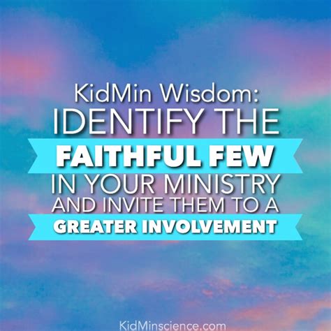 Identify The Faithful Few Kidminscience