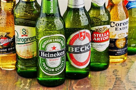 Bottles Of Assorted Global Beer Brands Editorial Stock Image Image Of