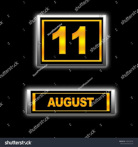 Illustration With Calendar August 11 100618234 Shutterstock