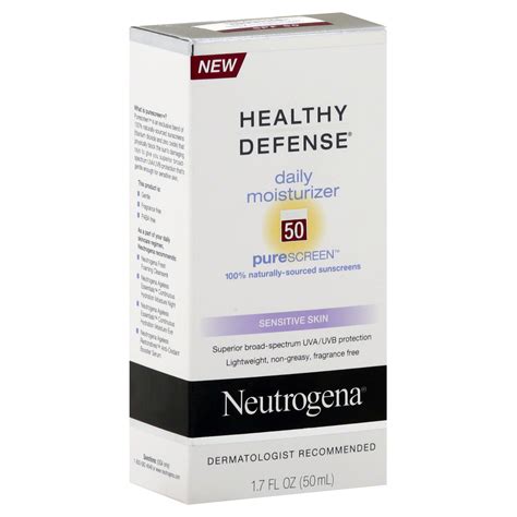 Neutrogena Healthy Defense Moisturizer Daily Sensitive Skin 17 Fl
