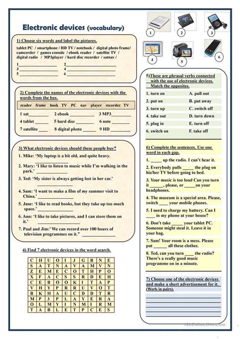 Electronic Devices Vocabulary Worksheet Free Esl Printable Worksheets Made By Teachers