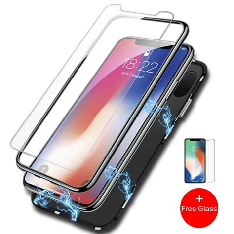 Buy Magnetic Adsorption Flip Phone Case For Iphone Xs