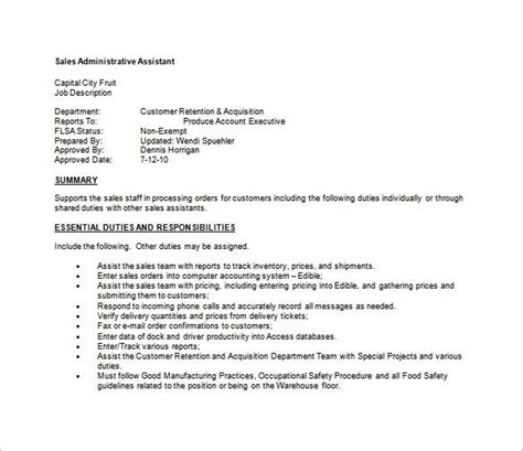 See examples of administrative assistant job descriptions from real companies. Administrative Assistant Job Description Template - 10 ...
