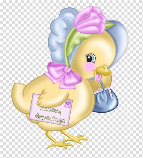 Easter Bunny Duck A Cute Little Duck Transparent Background Png