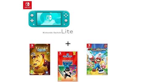 Comment Mettre Un Jeu Dans La Switch Lite - Pack Nintendo Switch Lite Turquoise + 3 jeux à 259,99€