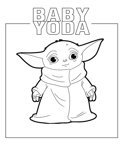Baby Yoda Coloring Pages ⋆ Coloringrocks
