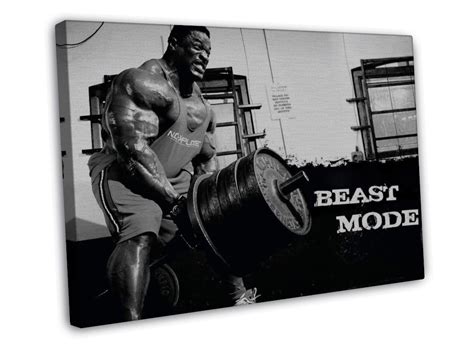bodybuilding fitness motivation art 20x16 inch framed canvas print decor