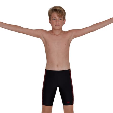 Speedo Boomstar Splice Boys Jammer Blackred Run Charlie