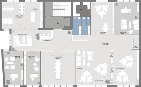 Floor Plan Office Layout On Floor In Office Floor Plans Roomsketcher