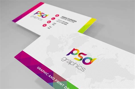Colorful Business Card Free Psd Graphics Psd Graphics