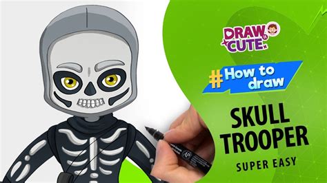 How To Draw Skull Trooper Super Simple Fortnite Drawing