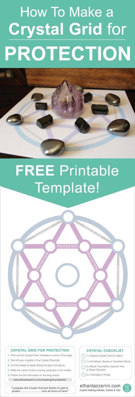 Free Printable Crystal Grid Template How To Make A Crystal Grid For