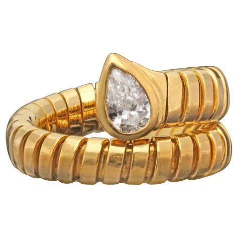 Bulgari Serpenti Diamond Gold Ring At 1stdibs Bulgari Snake Ring