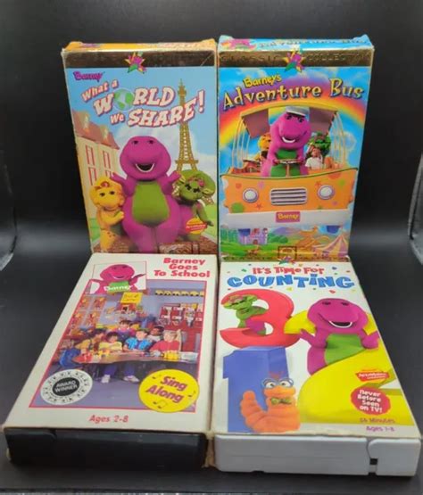 Barney Vhs Lot Of Four Tapes Classic Collection Sing Along Vintage Picclick