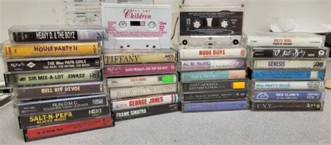 huge lot 29 cassette tape albums rap rock country soul pop vintage