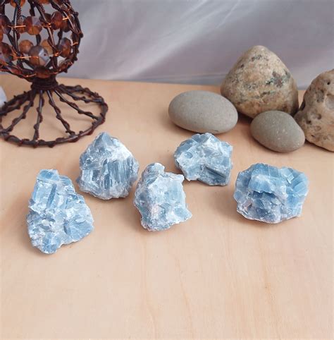 Raw Blue Calcite Crystal Rough Crystals For Calming And Etsy In 2021