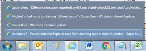 Windows 7 Prevent Internet Explorer Tabs From Opening Tabs In Stack