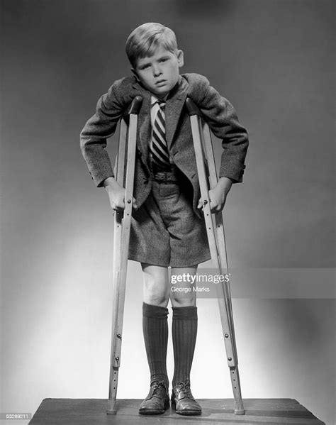 Boy On Crutches High Res Stock Photo Getty Images