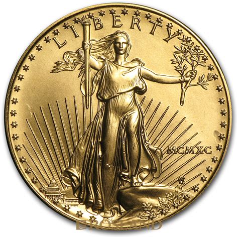 1 Unze Goldmünze American Eagle 1990 Mcmxc
