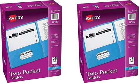 Avery Two Pocket Folders Holds Up To 40 Sheets Business