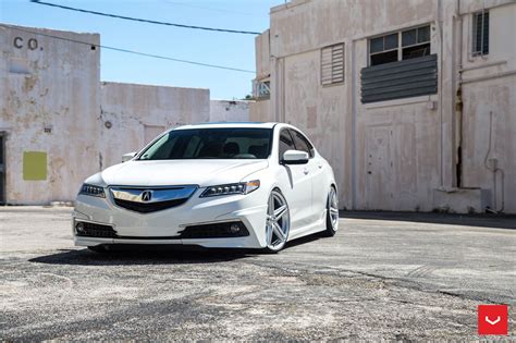 Stanced Acura Tlx On Air Suspension And Vossen Wheels Acura Tlx