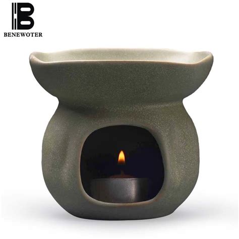 Handmade Ceramic Pottery Oil Aroma Burner Aromatherapy Lamps Candles Heating Incense Burner