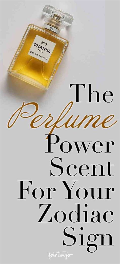 A Bottle Of Perfume Sitting On Top Of A White Surface With The Words The Perfume Power Scent
