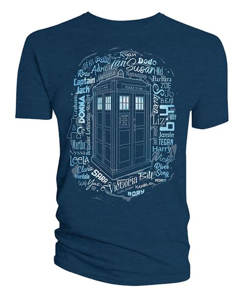 Doctor Who T Shirt Every Companion Ever Merchandise Guide The